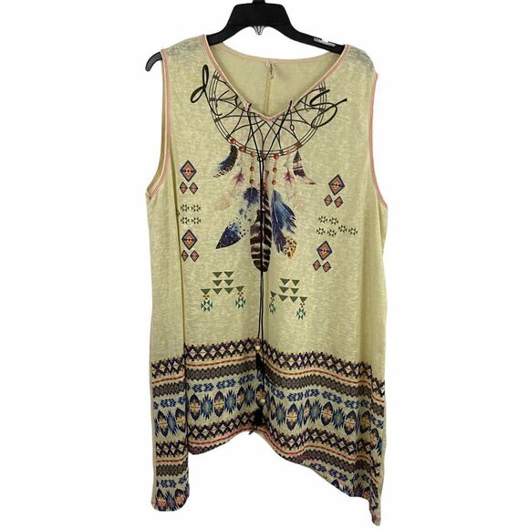 India Boutique Tribal Feather Tassel dress coverup - Picture 1 of 4